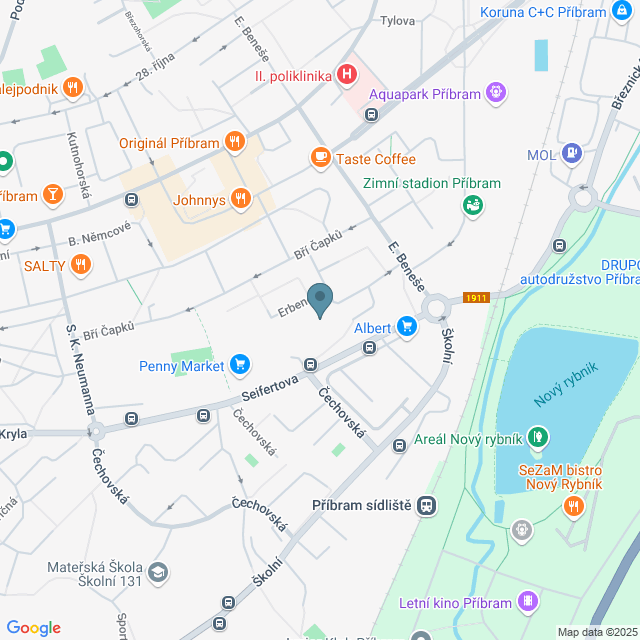 Obrázek mapy, kde se nachází škola